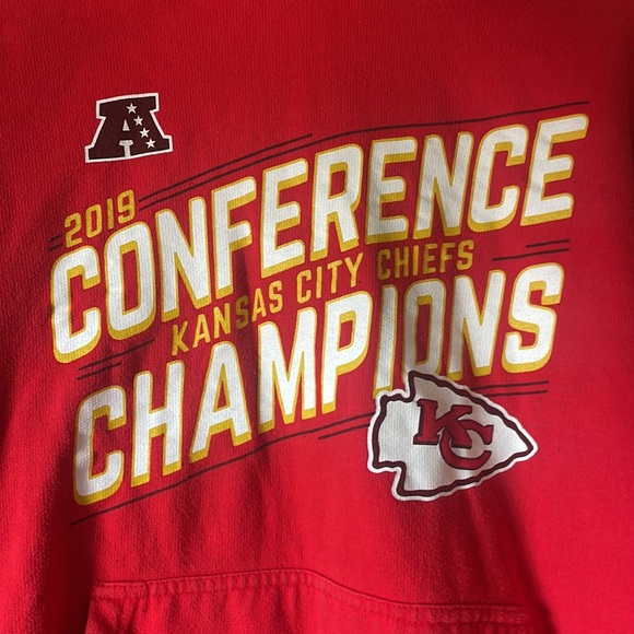 NFL KC Chiefs 2019 AFC Champions Hoodie / Size Large Unisex - Picture 2 of 4
